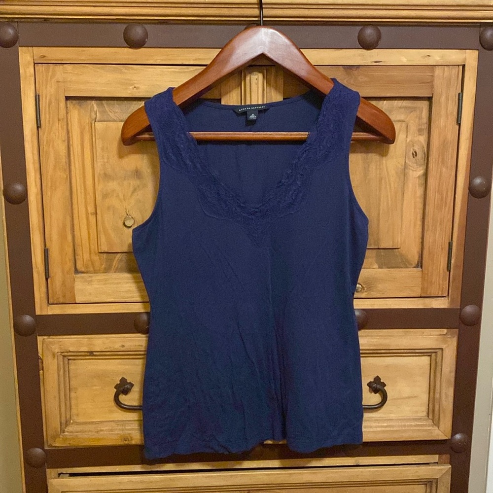Banana Republic Navy Lace Tank Top